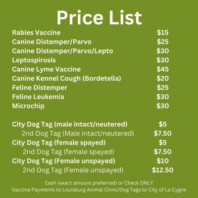 price list 